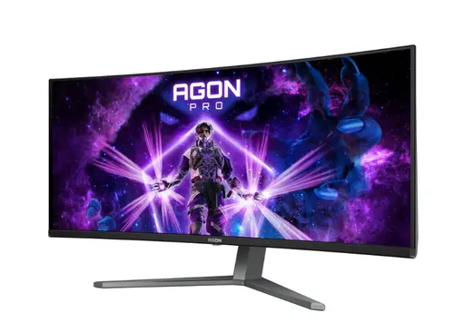 Монитор, AOC AG346UCD, 34" Curved 1800R QD-OLED, 3440x1440@175Hz, 0.03msGtG, 1000 cd/m2, 1.5M:1, 80M:1DCR, Adaptive Sync, FlickerFree, Low Blue Light, 8Wx2, Tilt, Height Adjust, Swivel, 2xHDMI, DP, USB hub - 6