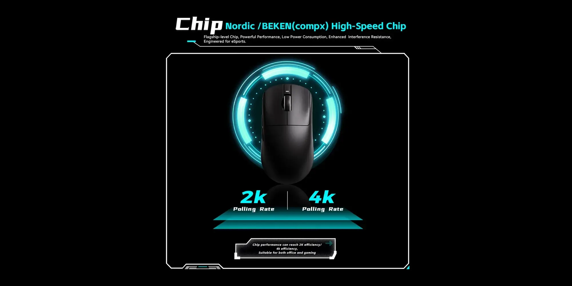 VXE професионална геймърска мишка Wireless Gaming Mouse Dragonfly R1 Pro Max 1K (4K compatible) - Kailh White Blade Switches, Black - image 4