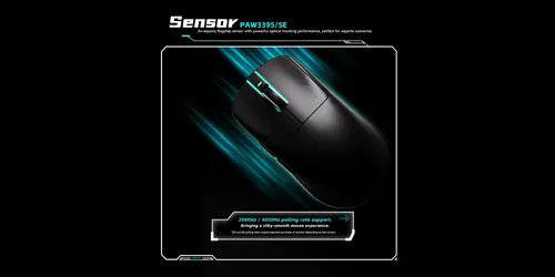 VXE mouse profesional de gaming fără fir Dragonfly R1 SE+ - Huano Blue Glow V2, negru - 7