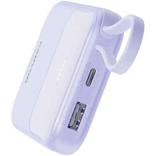 CANYON power bank OnPower 101 built-in cable 10000 mAh PD22.5W Purple - image 5