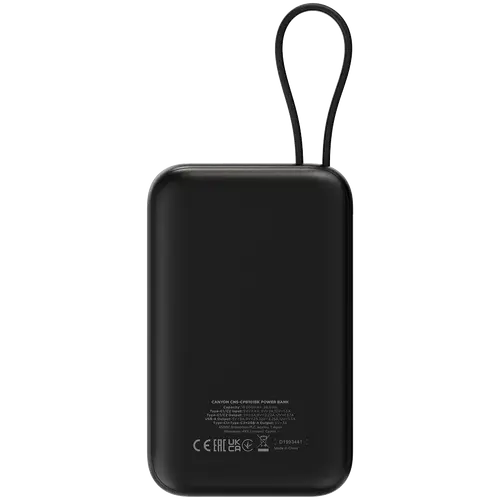CANYON power bank OnPower 101 built-in cable 10000 mAh PD22.5W Black - image 3