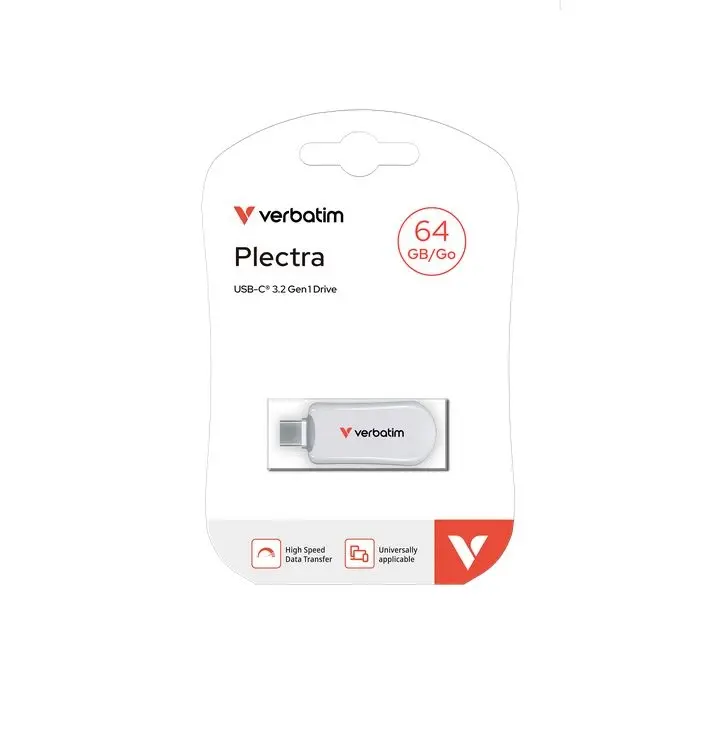 Памет, Verbatim Plectra USB-C Flash Drive White 64GB - image 2