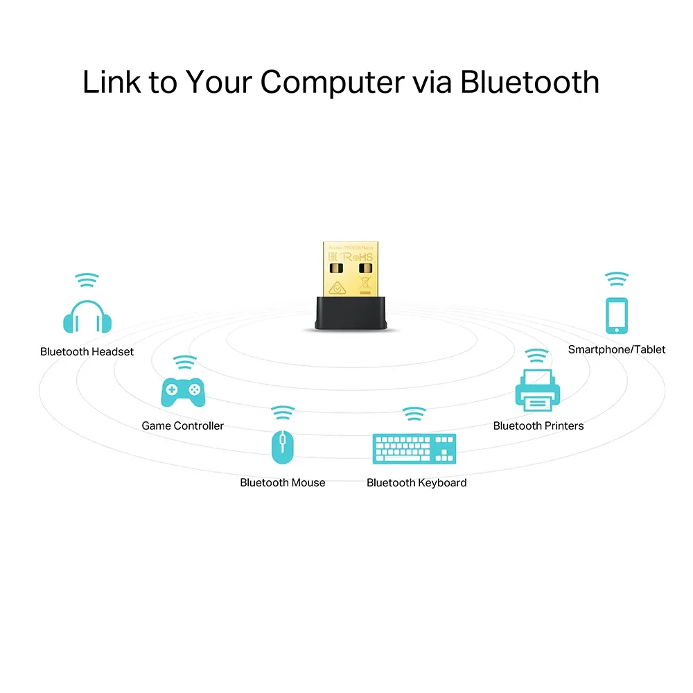 Безжичен адаптер TP-Link Archer T600UB Nano,600Mbps, 2.4Ghz/5GHz USB, Bluetooth - image 2