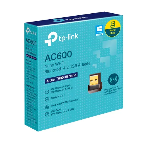Безжичен адаптер TP-Link Archer T600UB Nano,600Mbps, 2.4Ghz/5GHz USB, Bluetooth - image 5