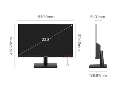 VIEWSONIC LED monitor VA240-H-2 24inch Full HD 250 nits resp 1ms 75Hz - image 3