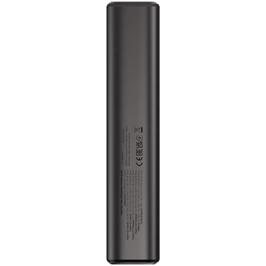 CANYON power bank OnPower 230 TFT 20000 mAh PD130W Dark Grey - image 2