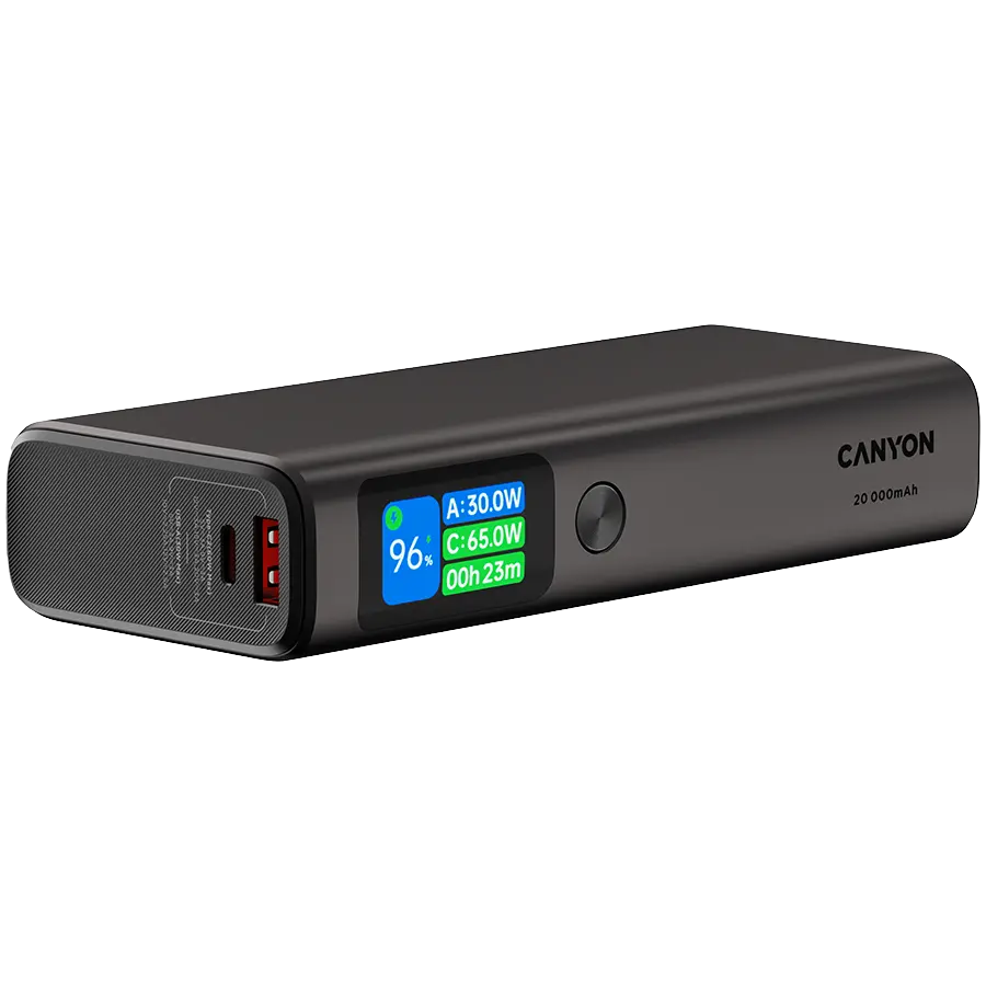 CANYON power bank OnPower 230 TFT 20000 mAh PD130W Dark Grey - image 4