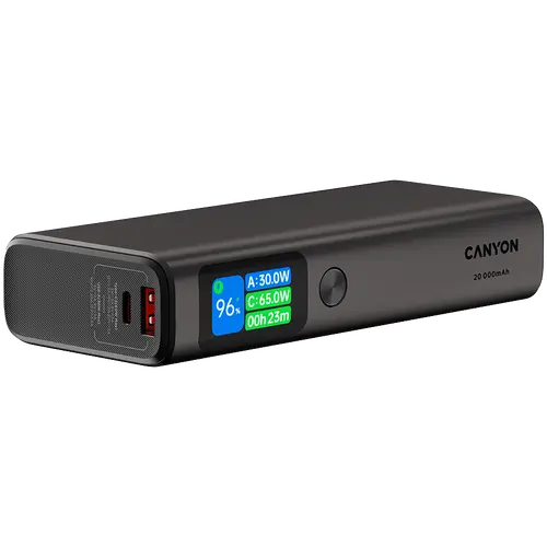 CANYON power bank OnPower 230 TFT 20000 mAh PD130W Dark Grey - image 4