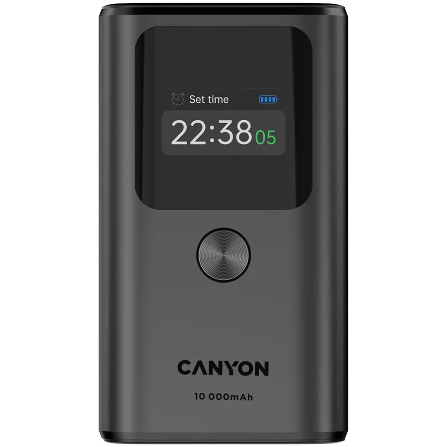 CANYON power bank OnPower 130 TFT 10000 mAh PD30W Dark Grey