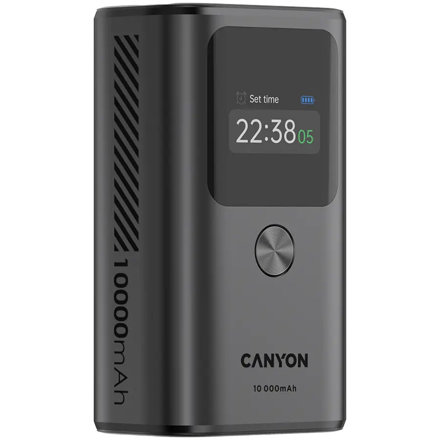 CANYON power bank OnPower 130 TFT 10000 mAh PD30W Dark Grey - image 1