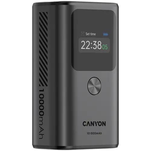 CANYON power bank OnPower 130 TFT 10000 mAh PD30W Dark Grey - image 1