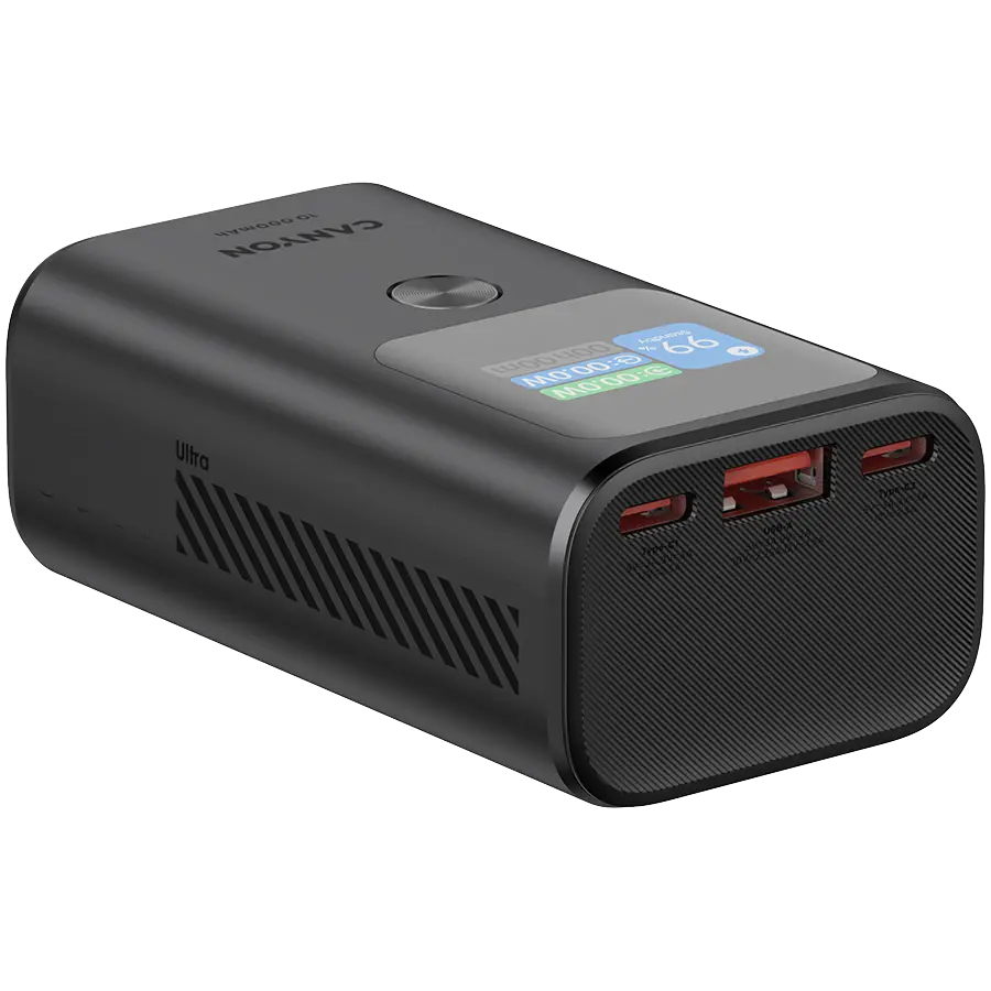 CANYON power bank OnPower 130 TFT 10000 mAh PD30W Dark Grey - image 3