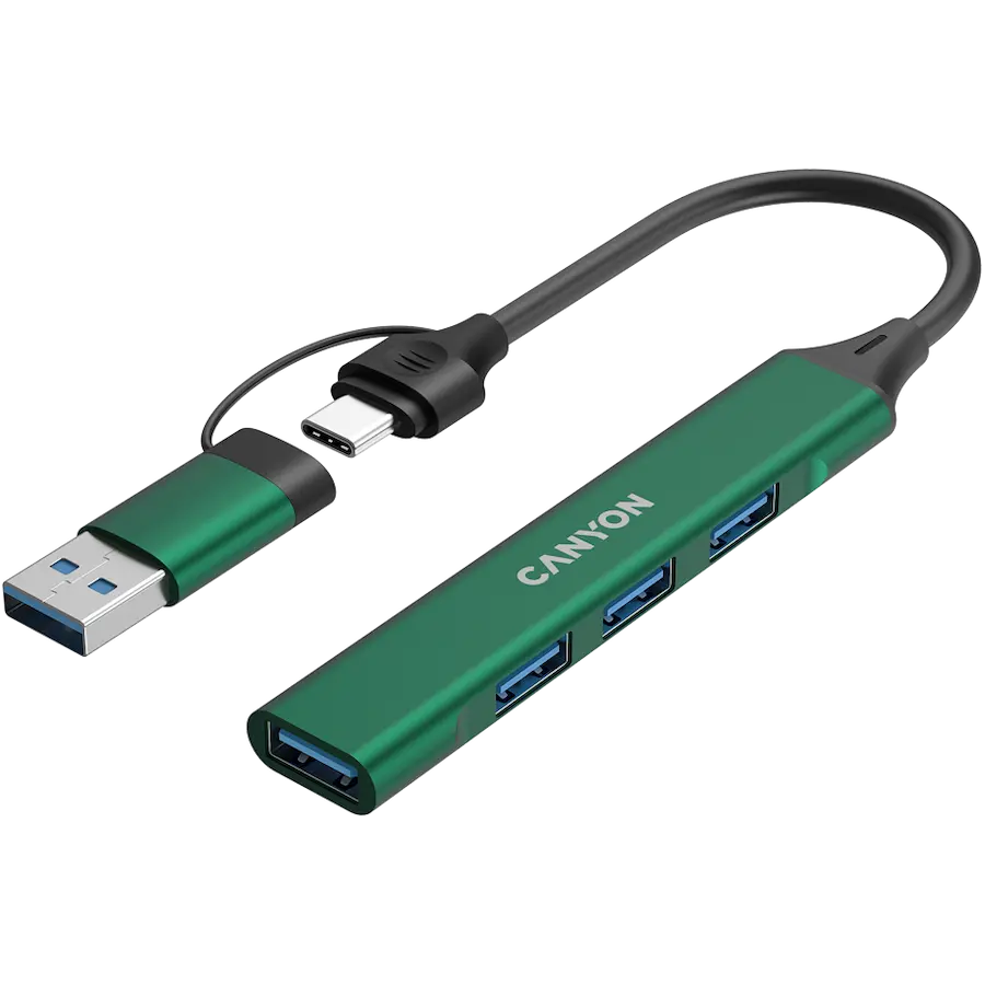CANYON hub DS-02 4in1 USB-A/C Green - image 2