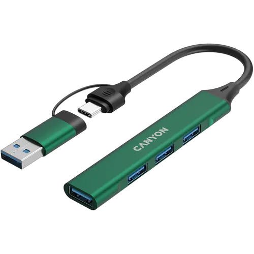 CANYON hub DS-02 4in1 USB-A/C Green - image 2