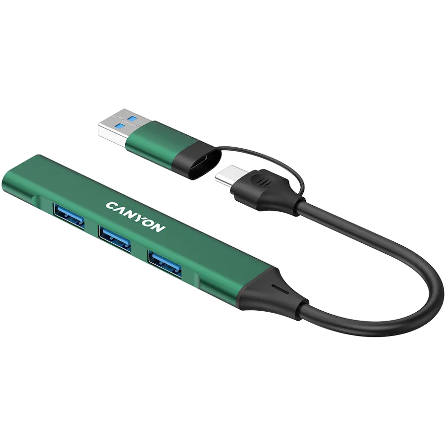 CANYON hub DS-02 4in1 USB-A/C Green - image 4
