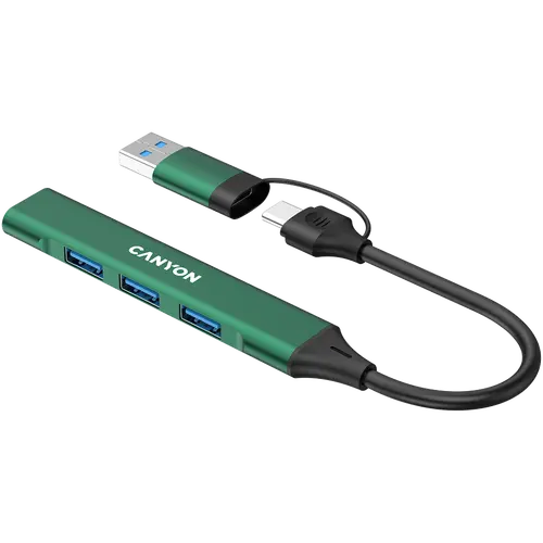 CANYON hub DS-02 4in1 USB-A/C Green - image 4