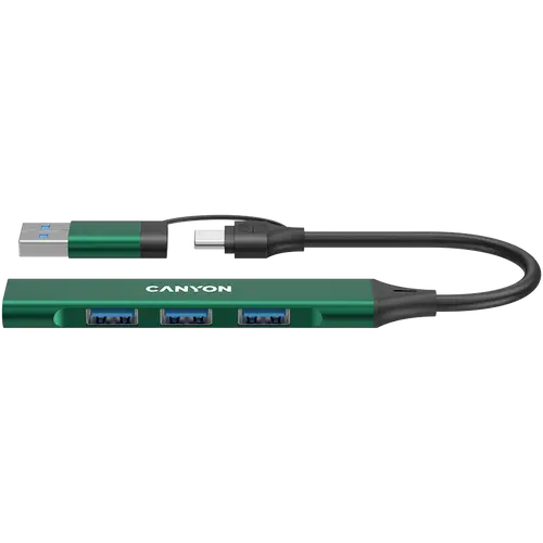 CANYON hub DS-02 4in1 USB-A/C Green