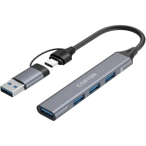 CANYON hub DS-02 4in1 USB-A/C Grey - image 2