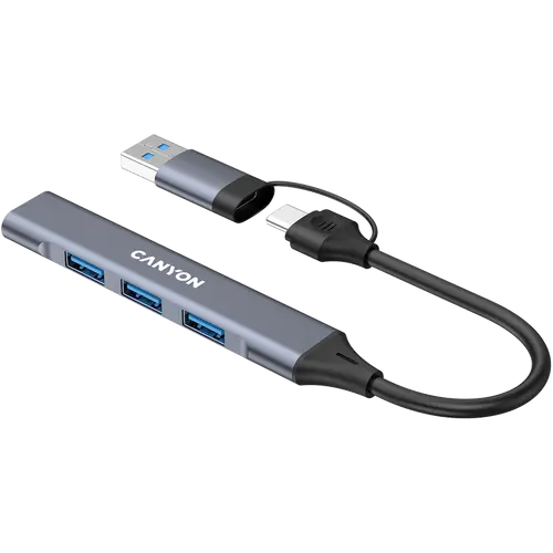 CANYON hub DS-02 4in1 USB-A/C Grey - image 4