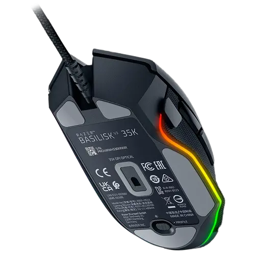 Razer Basilisk V3 35K Gaming Mouse, Black, Focus Pro 35K Optical Sensor Gen-2, Optical Mouse Switches Gen-3, Razer™ Speedflex Cable, 4-Way Razer™ HyperScroll Tilt Wheel, 35K DPI - image 1