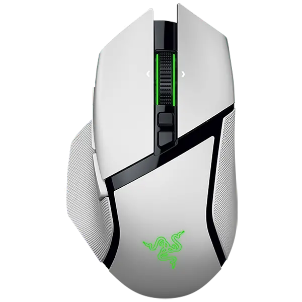 Razer Basilisk V3 Pro 35K, alb, Gaming Mouse, wireless HyperSpeed, Bluetooth, senzor optic Focus Pro 35K Gen-2, 35000 DPI, rotiță de derulare