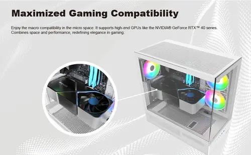 Montech кутия Case ATX - XR (W) - 3 x 120 mm ARGB Fans, USB-C, White - image 12