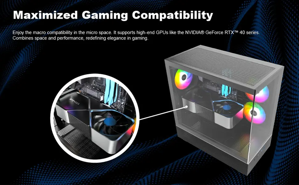 Montech кутия Case ATX - XR (B) - 3 x 120 mm ARGB Fans, USB-C, Black - image 10