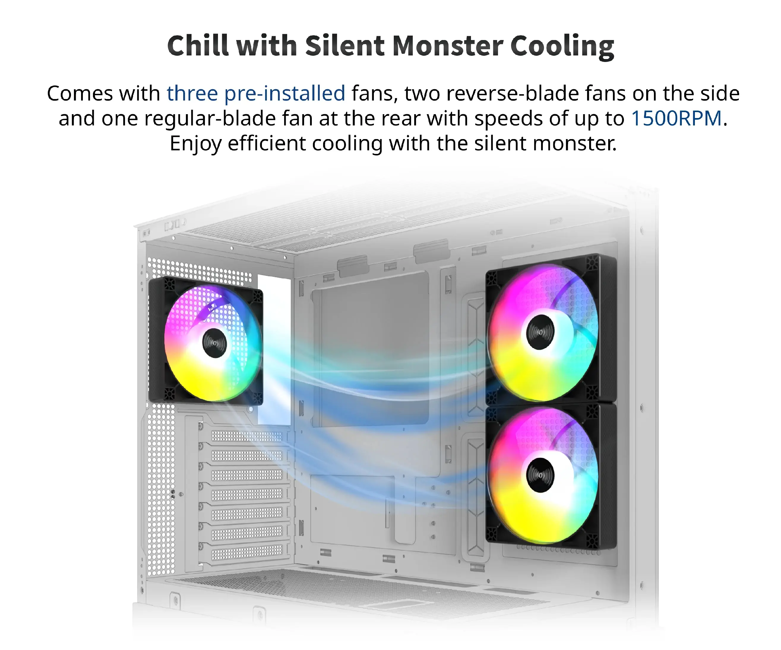 Montech кутия Case ATX - XR (B) - 3 x 120 mm ARGB Fans, USB-C, Black - image 13
