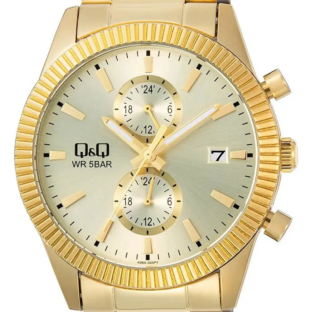 Мъжки аналогов часовник Q&Q Chronograph - A39A-005PY - image 1
