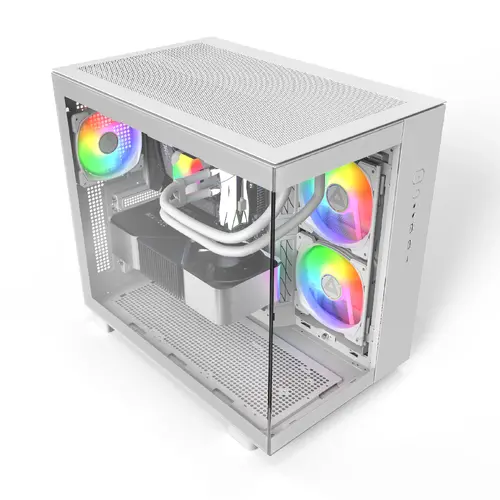 Montech carcasă KING 65 Pro, Mid-tower cu cameră dublă, 3 ventilatoare ARGB, Alb - 2