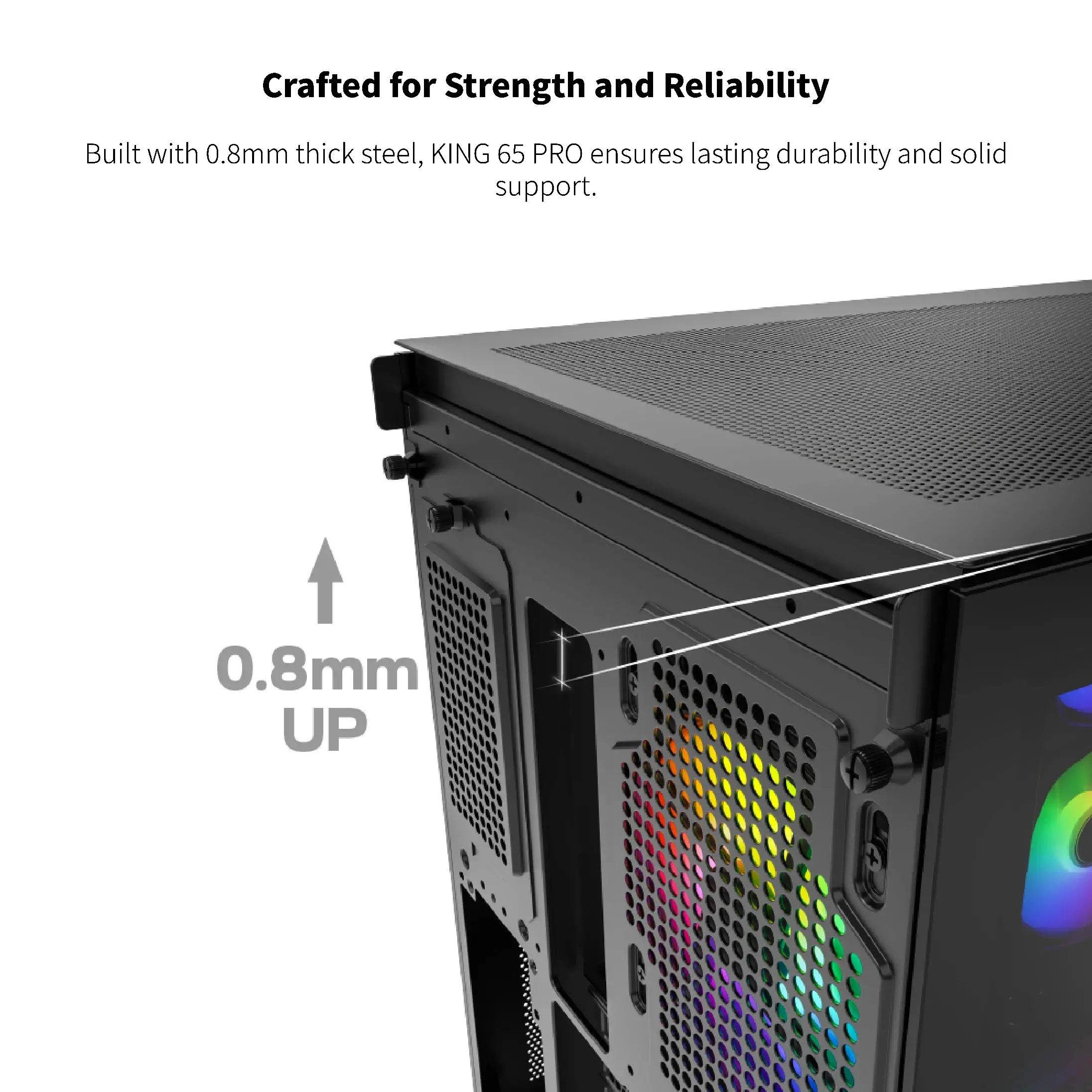 Montech кутия KING 65 Pro, Dual Chamber Mid-tower Case, 3 ARGB Fans, Black - image 12