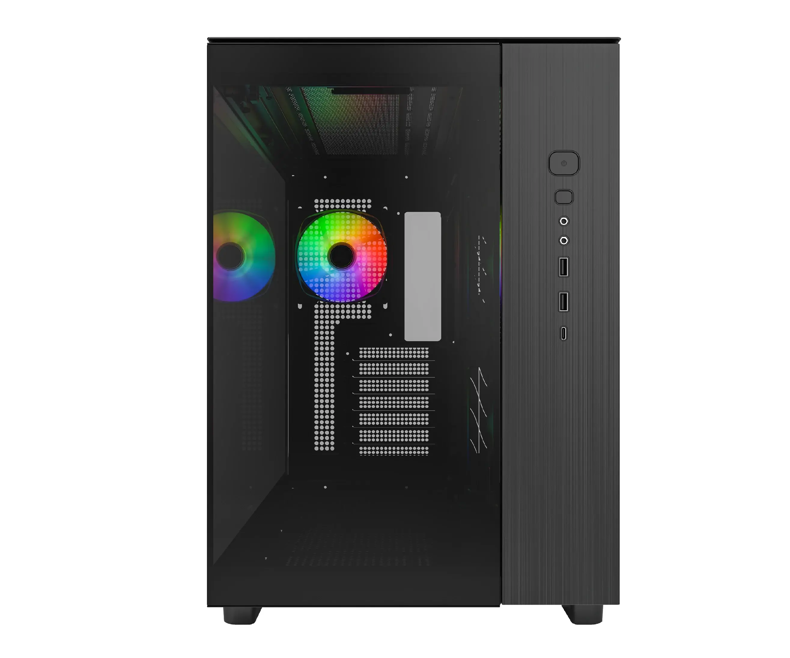 Montech кутия KING 65 Pro, Dual Chamber Mid-tower Case, 3 ARGB Fans, Black - image 2