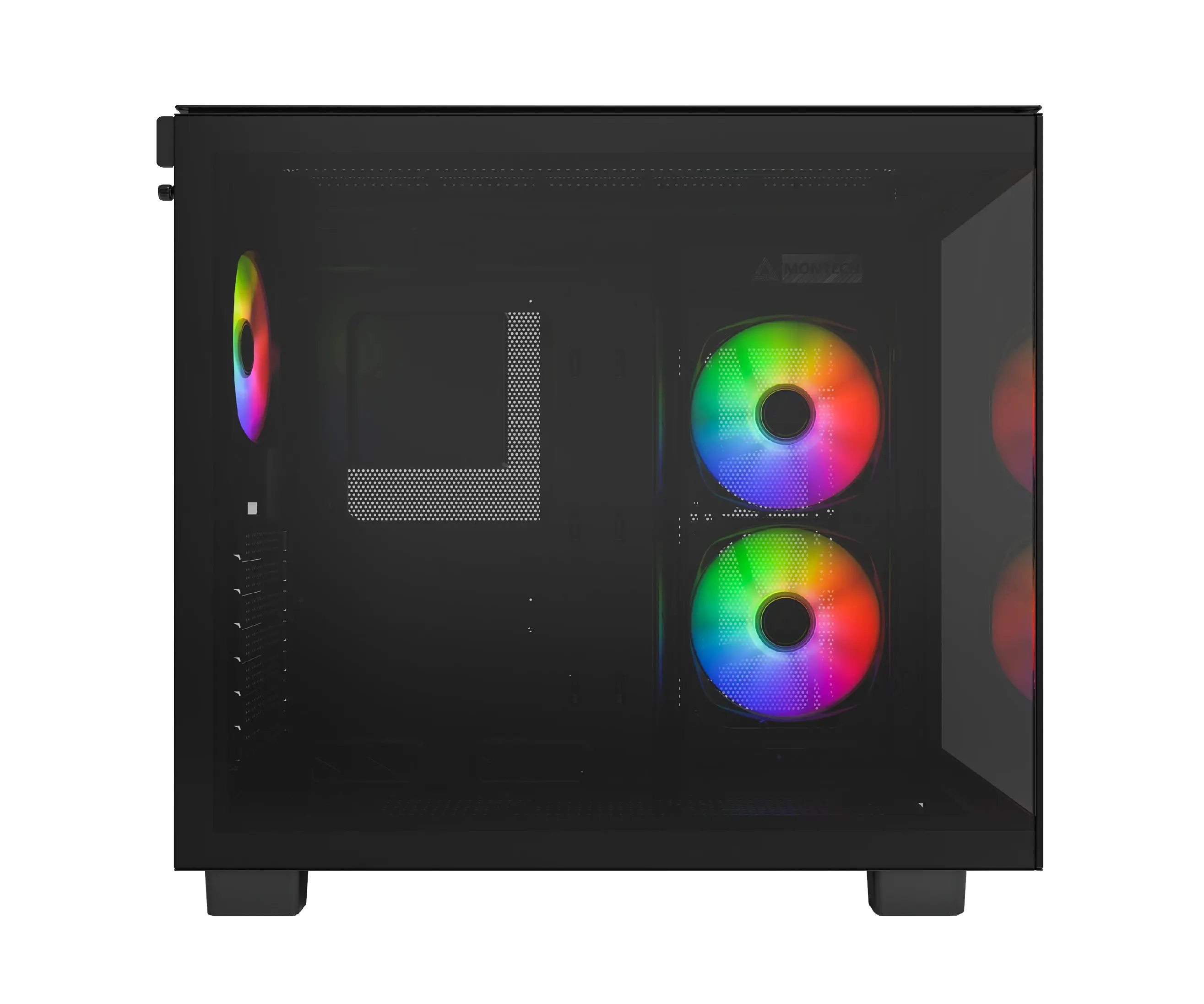 Montech кутия KING 65 Pro, Dual Chamber Mid-tower Case, 3 ARGB Fans, Black - image 3