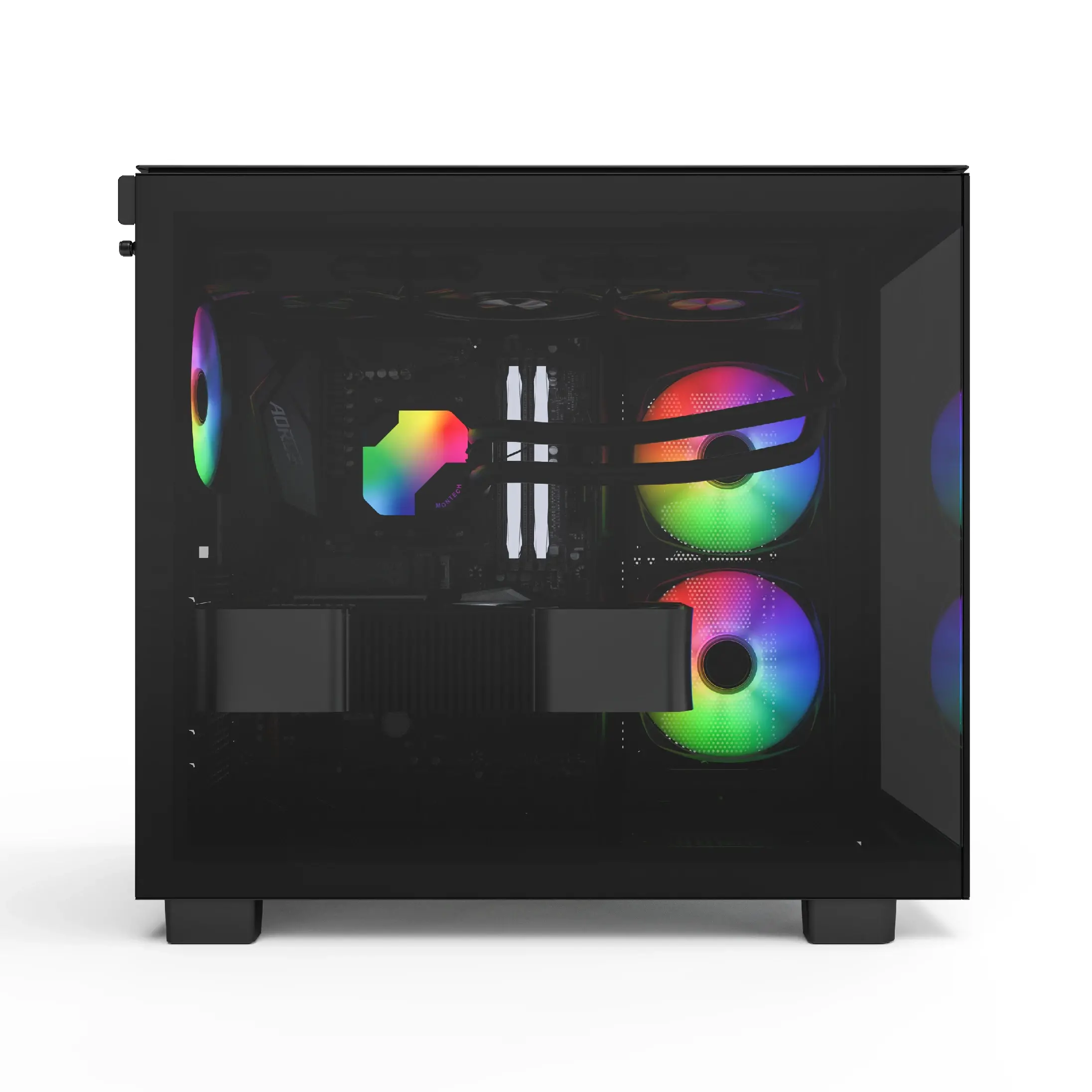 Montech кутия KING 65 Pro, Dual Chamber Mid-tower Case, 3 ARGB Fans, Black - image 5