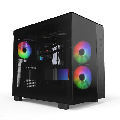 Montech carcasă KING 65 Pro, Mid-tower cu cameră dublă, 3 ventilatoare ARGB, Negru - 1