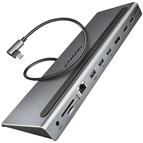 Axagon Multiport USB-C 5Gbps TRIPLE 4K DISPLAY hub HMC-4KX3