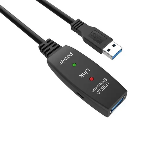 VCom Cablu prelungitor USB 3.0 AM / AF Active Extension Cable 5M Negru - CU827A-5.0m