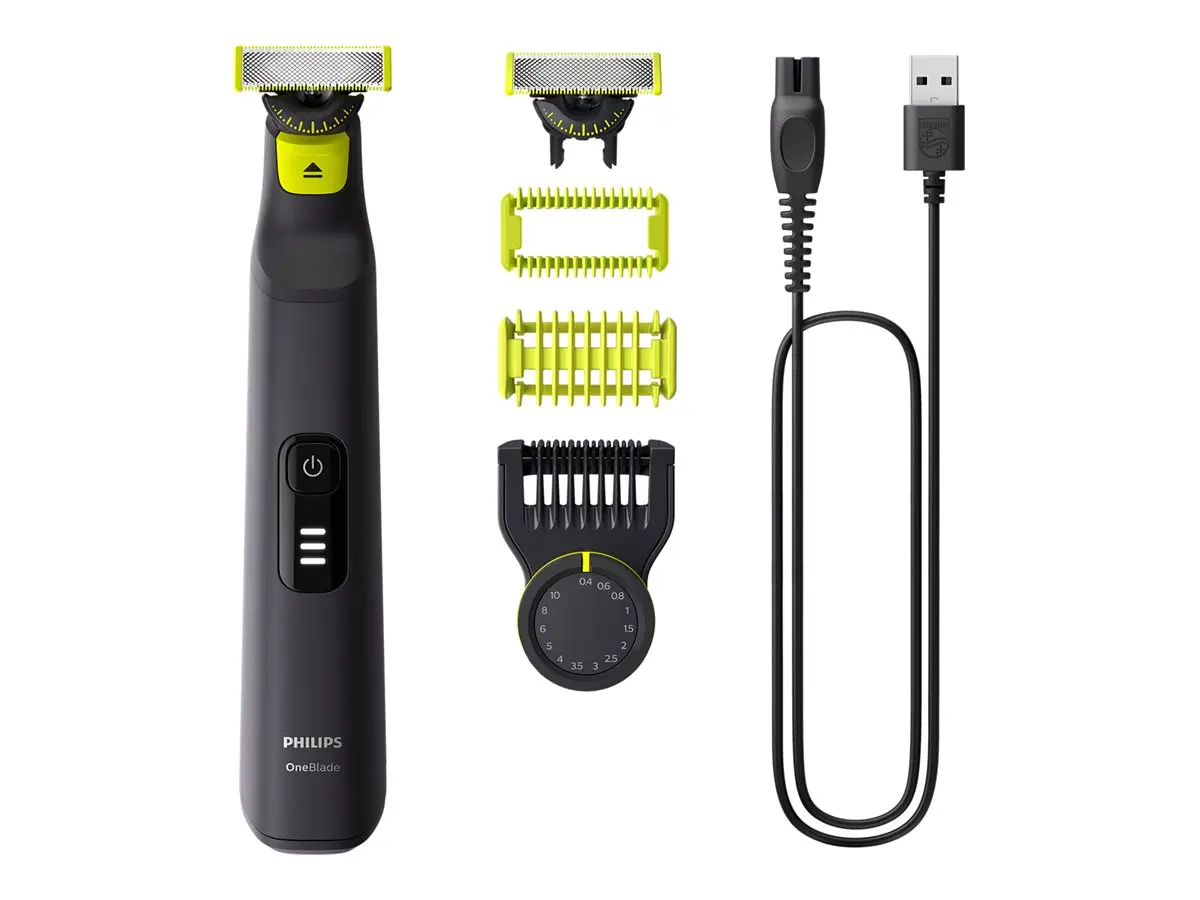PHILIPS OneBlade Pro 360 Face and Body Подстригване оформяне и бръснене Гребен оформяне 14 настройки