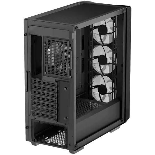 DeepCool CC560 MESH V2, Mid Tower, Mini-ITX/Micro-ATX/ATX, 2xUSB3.0, 1xAudio, 4x120mm Pre-Installed ARGB Fans, Tempered Glass, Mesh Panel, Black, R-CC560-BKAMA4-G-2 - image 4