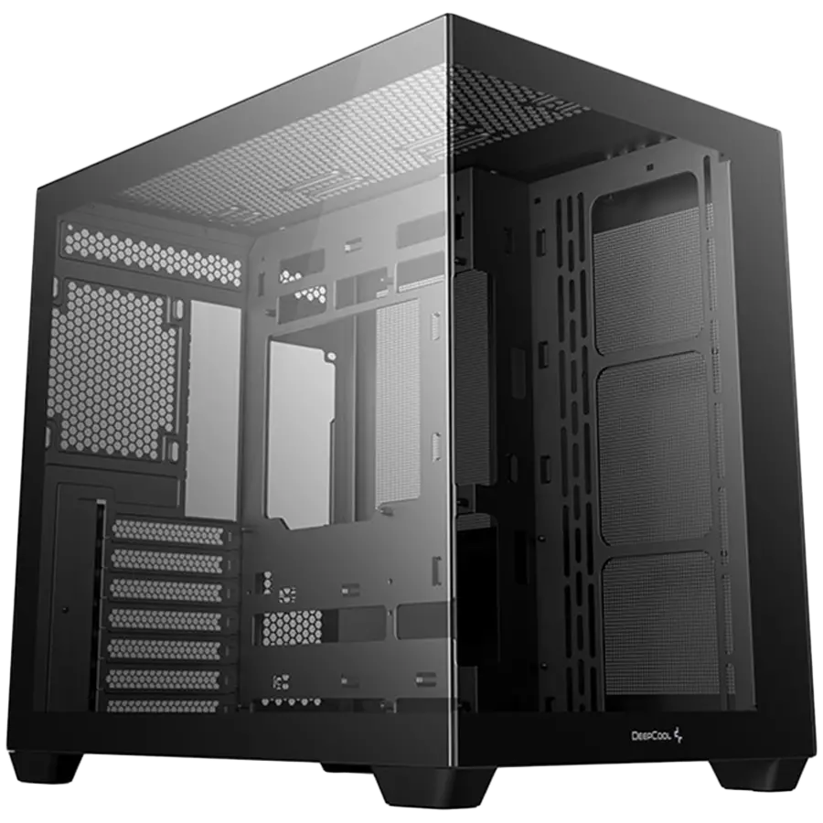 DeepCool CG530, Mid Tower, Mini-ITX/Micro-ATX/ATX, Rear Connector support, 2xUSB3.0, 1xUSB 2.0, 1xAudio, Tempered Glass, Mesh Panel, Black, R-CG530-BKNDA0-G-1