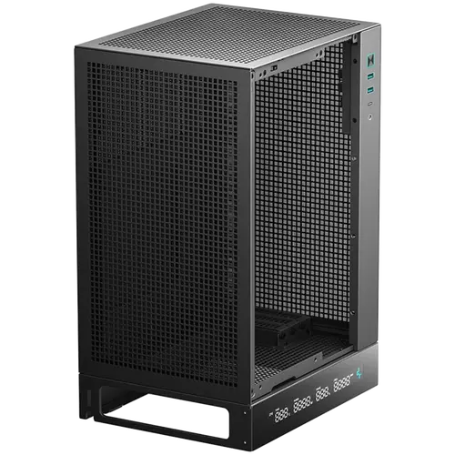 DeepCool CH170 DIGITAL, Mini Tower, Mini-ITX, 2xUSB3.0, 1xType-C Gen 2, 1xAudio, Mesh Panel, Black, R-CH170-BKNPI0D-G-1