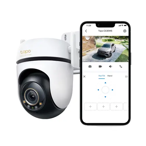Камера TP-Link Tapo C530WS, Pan/Tilt, WiFi, ден/нощ до 30м., Micro SD, outdoor - image 3