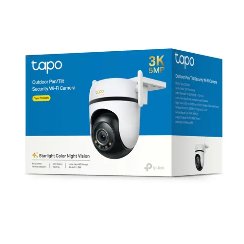 Камера TP-Link Tapo C530WS, Pan/Tilt, WiFi, ден/нощ до 30м., Micro SD, outdoor - image 5