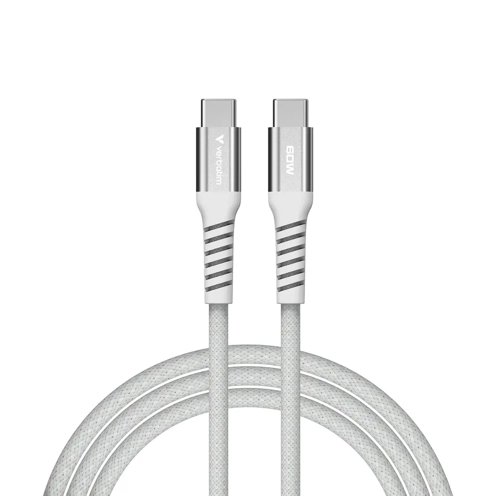 Кабел, Verbatim Sync & Charge USB-C to USB-C 60W Magnetic 120 cm - Grey - image 1