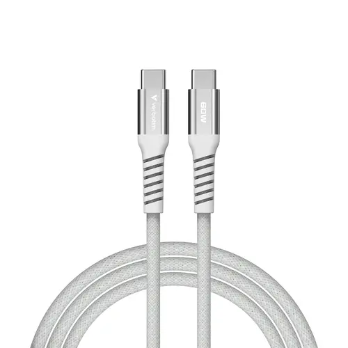 Кабел, Verbatim Sync & Charge USB-C to USB-C 60W Magnetic 120 cm - Grey - image 1