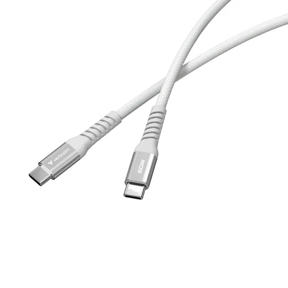 Кабел, Verbatim Sync & Charge USB-C to USB-C 60W Magnetic 120 cm - Grey - image 2