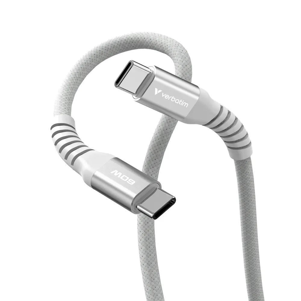 Кабел, Verbatim Sync & Charge USB-C to USB-C 60W Magnetic 120 cm - Grey - image 3