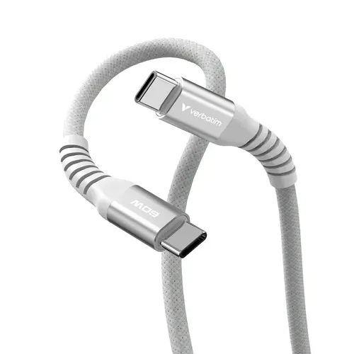 Кабел, Verbatim Sync & Charge USB-C to USB-C 60W Magnetic 120 cm - Grey - image 3