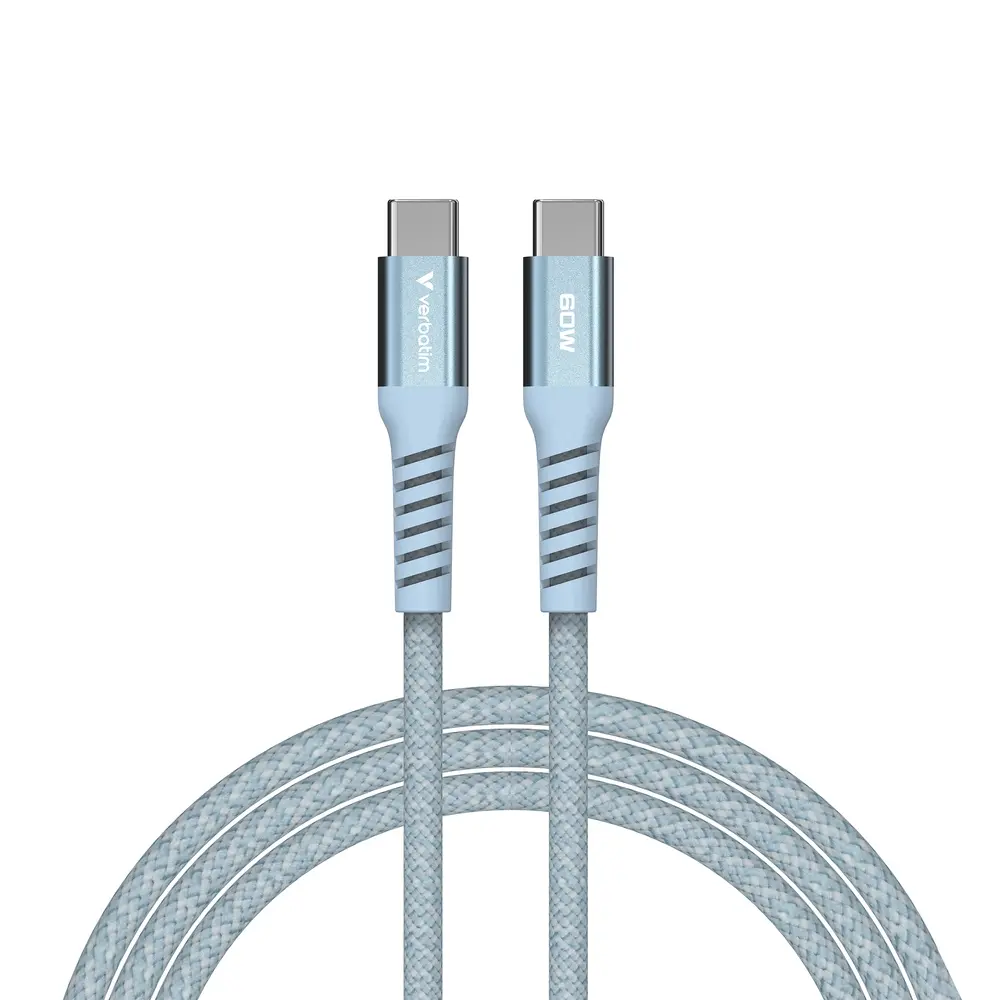 Кабел, Verbatim Sync & Charge USB-C to USB-C 60W Magnetic 120 cm - Blue - image 1
