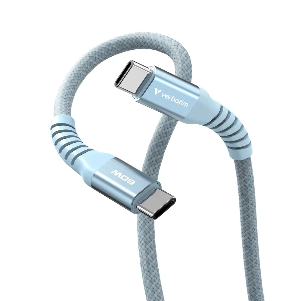 Кабел, Verbatim Sync & Charge USB-C to USB-C 60W Magnetic 120 cm - Blue - image 3
